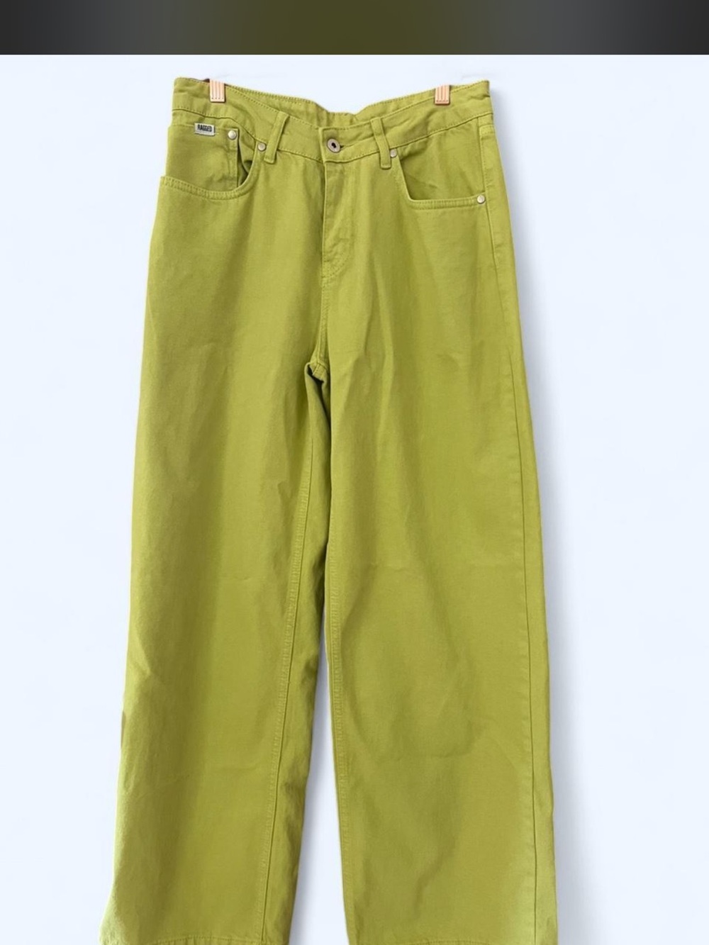 The Ragged Priest Lime Green Wide Leg Jeans